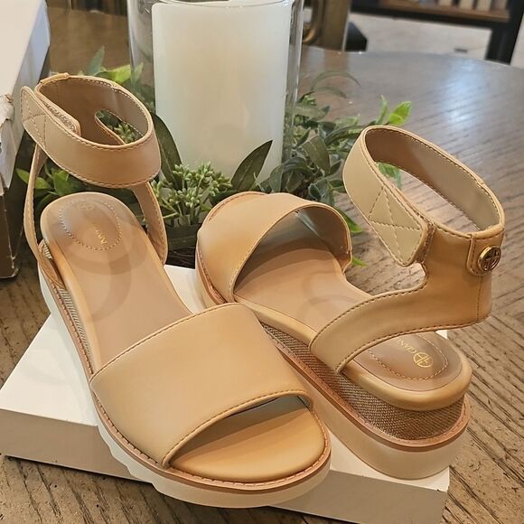 Tan Ankle Strap Sandals Size 7 NWT Giani Bernini - Picture 11 of 11